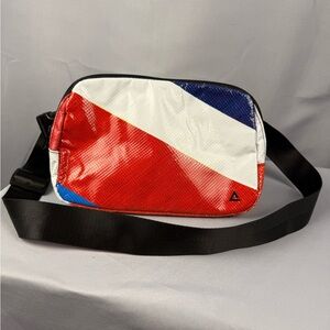RAREFORM Upcycled Billboard Crossbody Red White Blue Bag